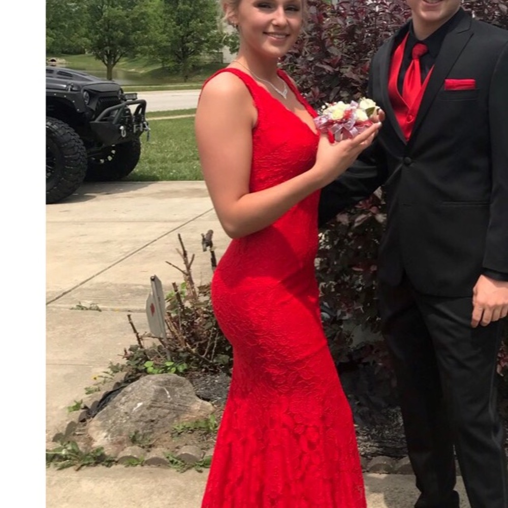 Red prom or event dress